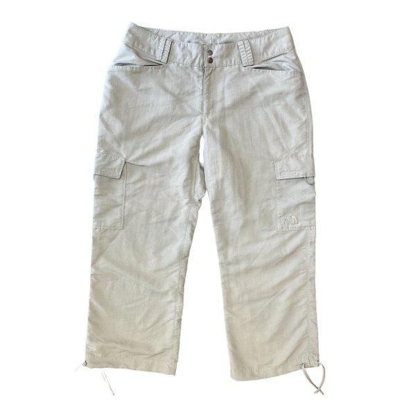 The North Face Paramount Cargo Capri Trail Pants Womens 4 Beige Nylon Hiking - Picture 1 of 7